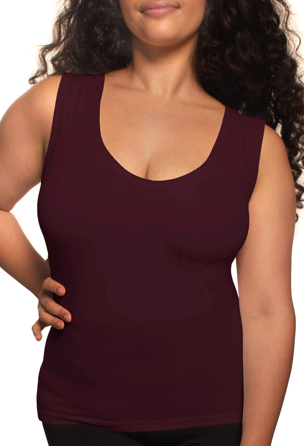 Curvy Bamboo Tank Top 4 Pack