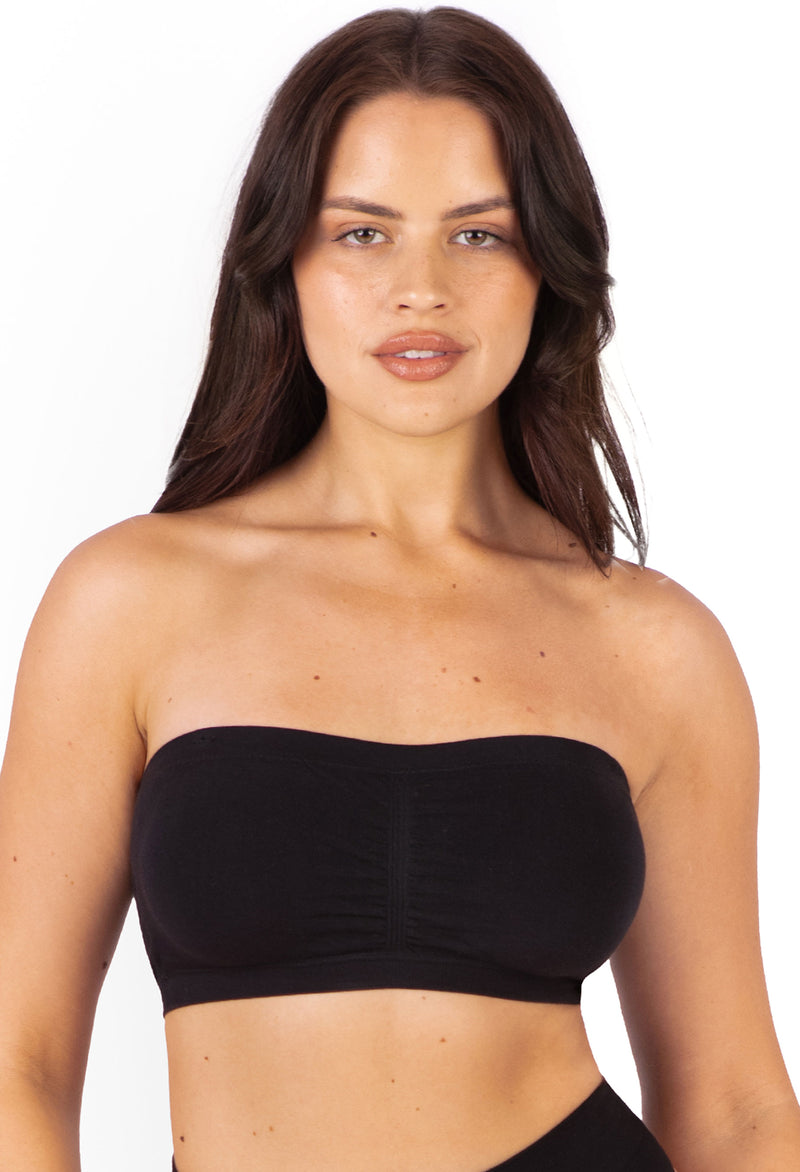 Cotton-Rich Padded Strapless Bra