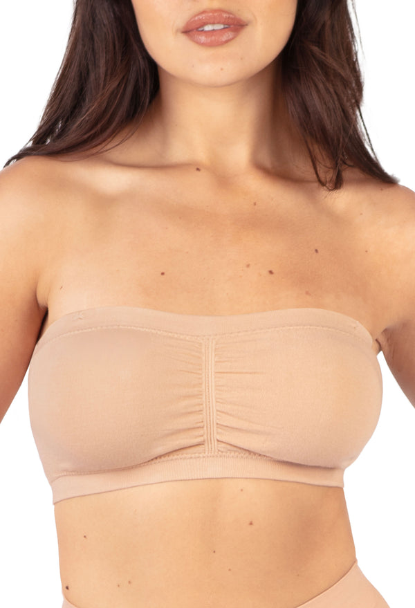 Cotton-Rich Padded Strapless Bra