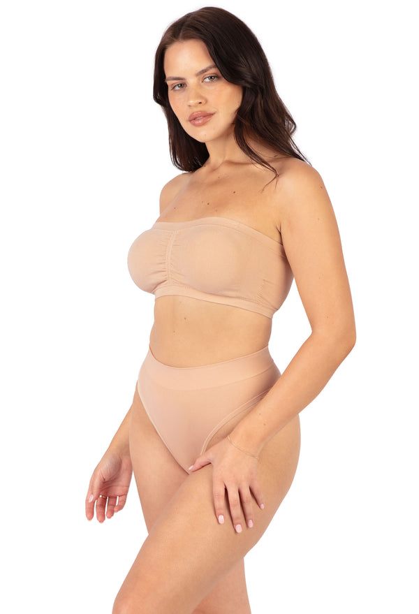 Cotton-Rich Padded Strapless Bra - 3 Pack