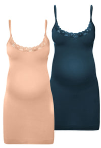 Maternity Pacific Blue Bamboo Slip - 2 Pack