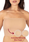 Sleek Bandeau Top with Silicone Bra Pads