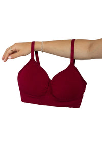 Bamboo Padded Wire Free Bra - Fancy 3 Pack