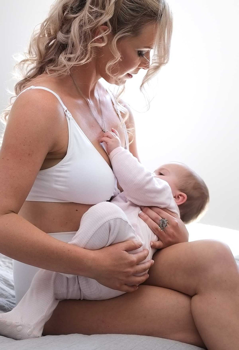 Nude Bamboo Nursing Bra + High Cut Undies Set With FREE Eco-Friendly Reusable Nursing Pads