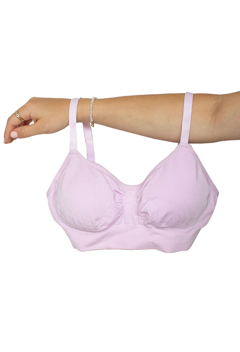 Pink Bamboo Bra + High Cut Set With FREE Nipple Covers