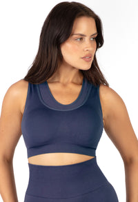 Sports Bra - Triple-layer Support Racer & High Waist Long Biker Shorts