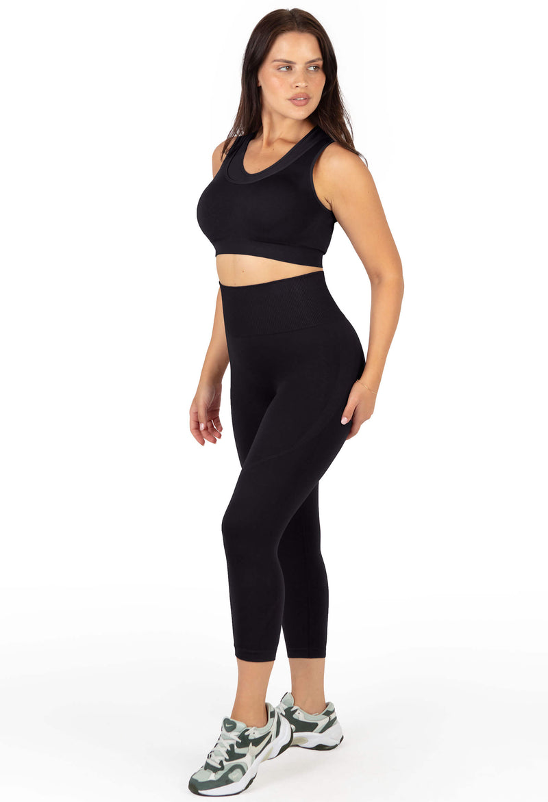 Seamless High Waist 3/4 Capri Leggings