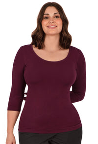 Bamboo 3/4 Sleeve Top  -3 Pack