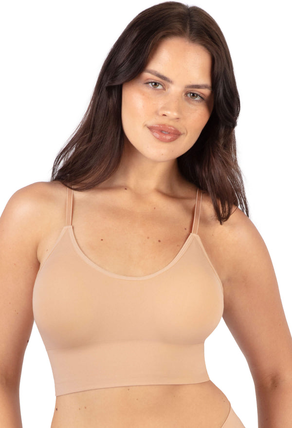 Long Line Spaghetti Strap Bralette - 3 Pack