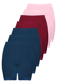 Anti Chafing High Rise Petite Cotton Shorts - 7 Pack