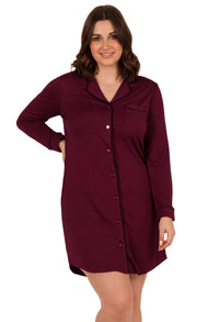 Burgundy Buttery Soft Bamboo Pyjama Dress