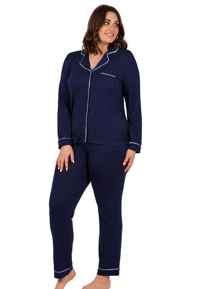 Navy Buttery Soft Bamboo Pyjama Set