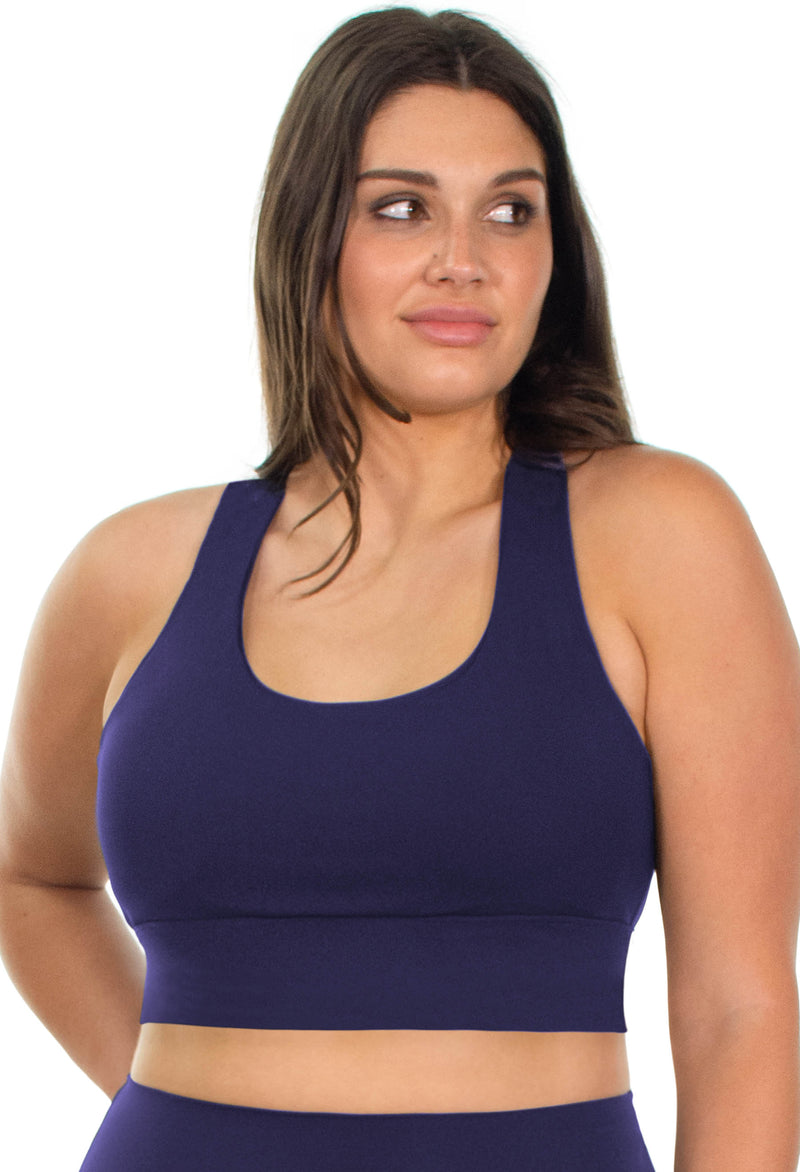 Petites Push Up Sports Bra - Longline With Mesh Racer Back - 3 Pack