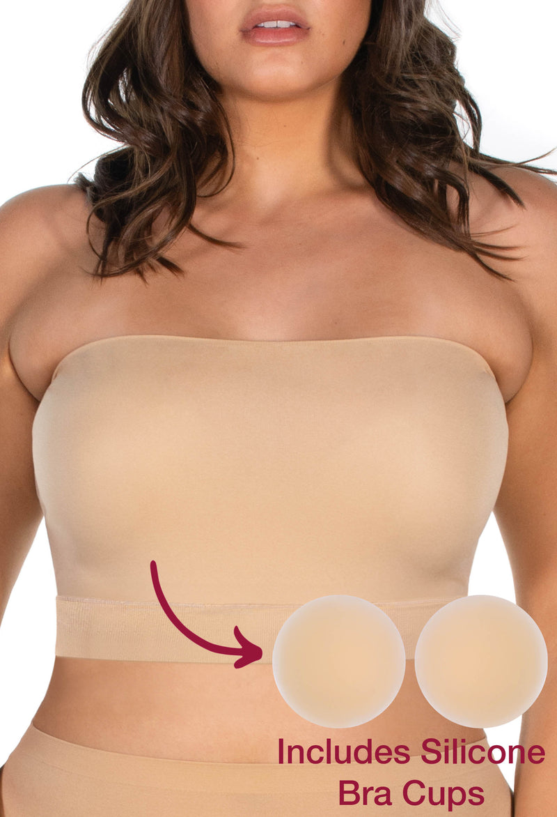 Sleek Bandeau Top with Silicone Bra Pads