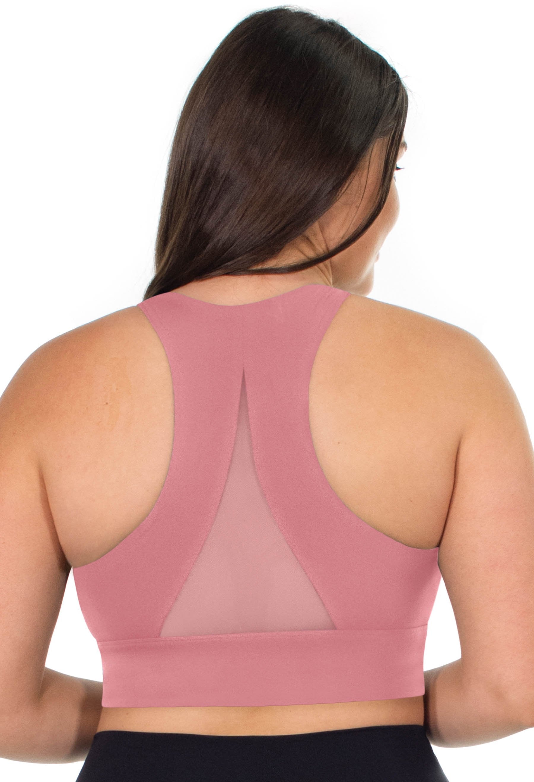 Petites Push Up Sports Bra - Longline With Mesh Racer Back - 3 Pack