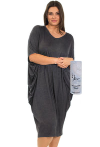 Bamboo V Neck Draped Dress + Vanilla & Coconut Stick Set