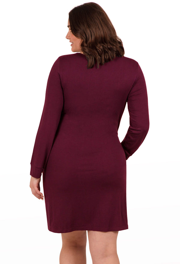 Bamboo Long Sleeve Nursing Dress