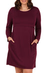 Bamboo Long Sleeve Nursing Dress - 2 Pack