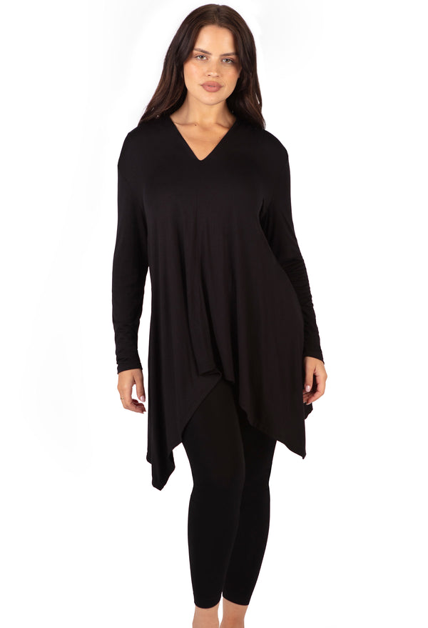 Bamboo V Neck Tunic Top