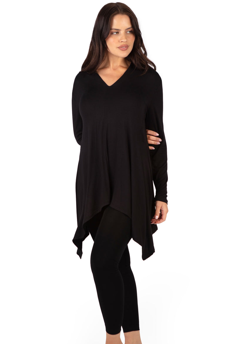 Bamboo V Neck Tunic Top