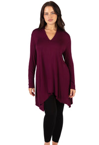 Bamboo V Neck Tunic Top