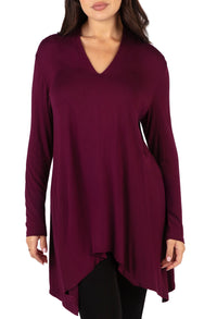 Bamboo V Neck Tunic Top