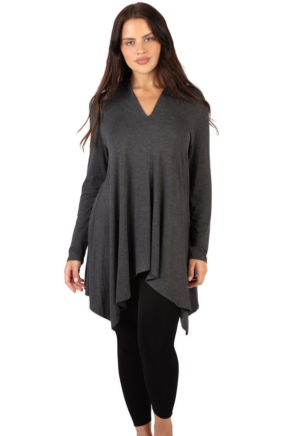 Maternity Bamboo V Neck Tunic Top