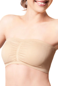 Cotton-Rich Padded Strapless Bra