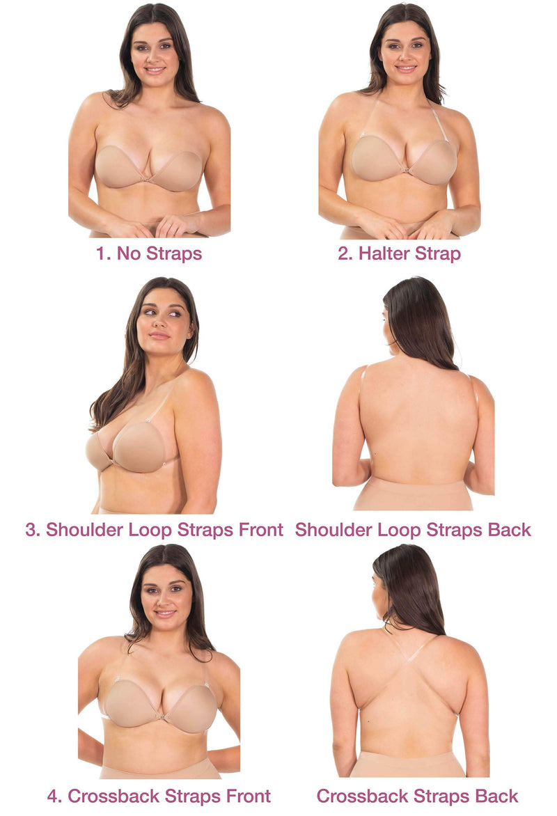 Lightweight Adhesive Bra with Clear Straps