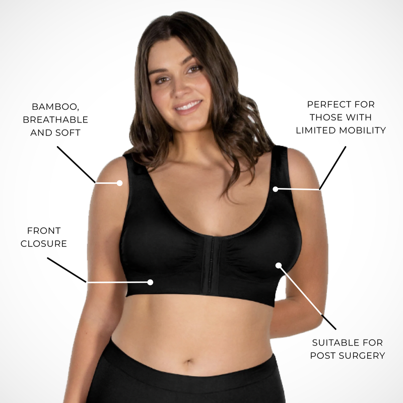 Padded Front Closure Bra for Seniors