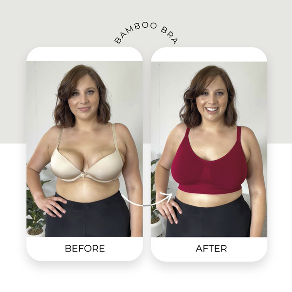 White Bamboo Bra + High Cut Set With FREE Nipple Covers