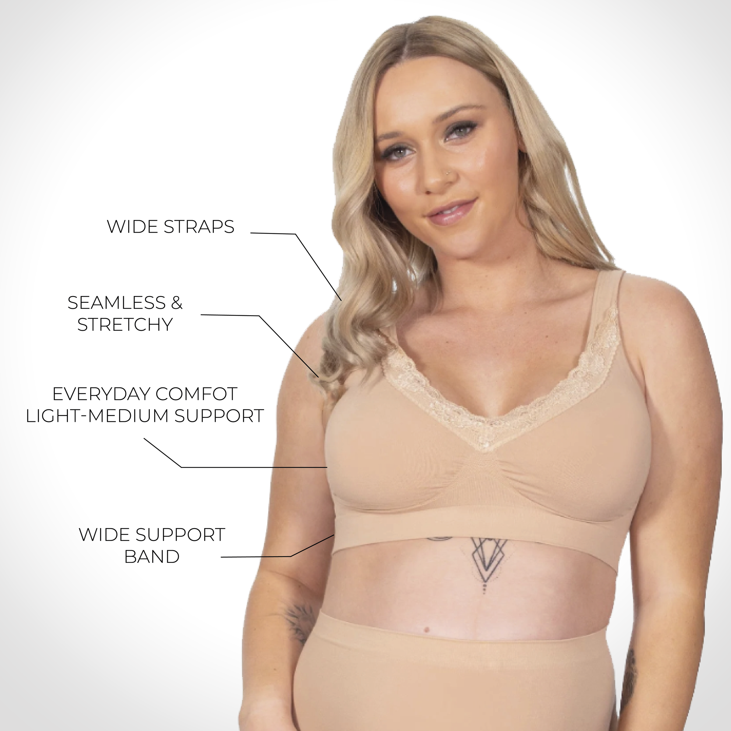 Pregnancy Cotton Pull On Sleep Bra - 3 Pack