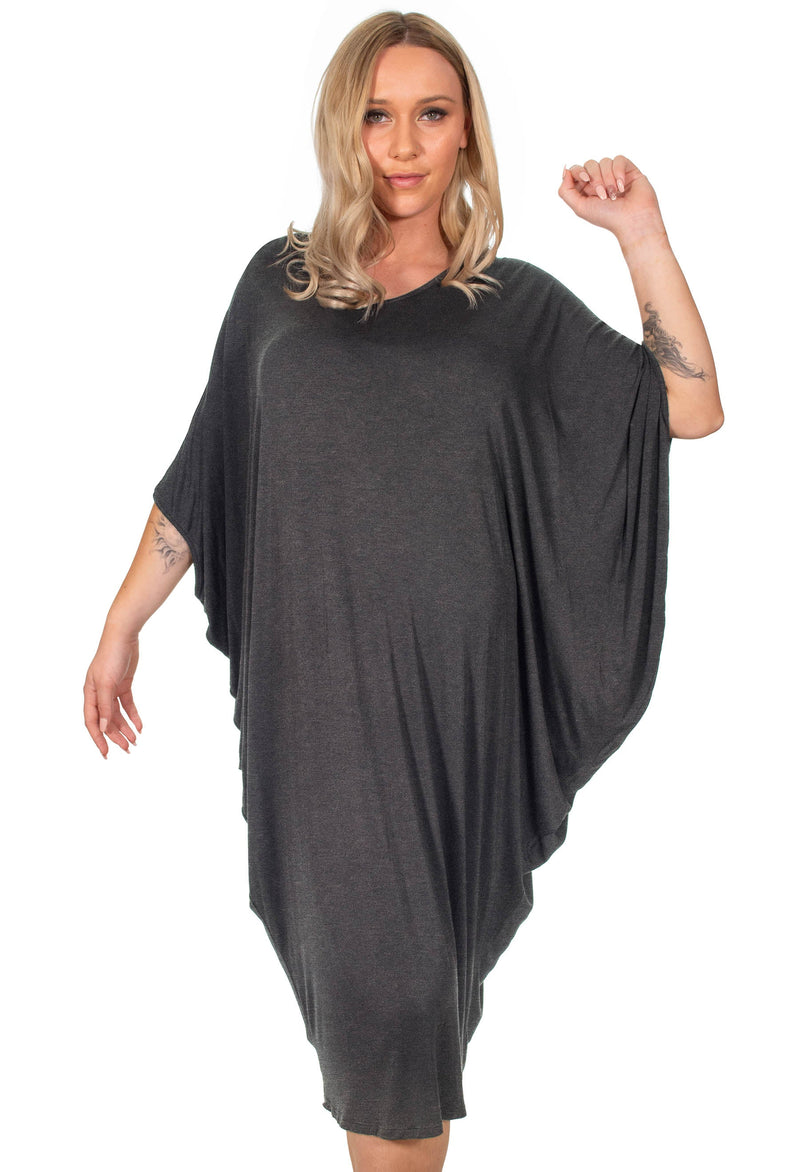 Maternity Bamboo V Neck Draped Dress - 2 Pack