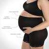 Maternity Anti Chafing High Rise Petite Cotton Shorts - 7 Pack
