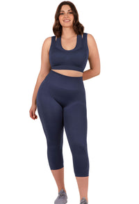 Seamless High Waist 3/4 Capri Leggings