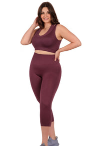 Seamless High Waist 3/4 Capri Leggings