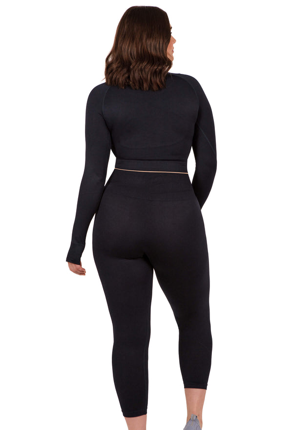 Seamless High Waist 3/4 Capri Leggings - 2 Pack