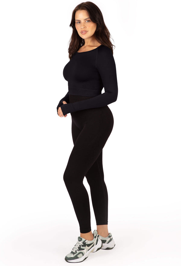 Seamless Long Sleeve Crop Thermal Top