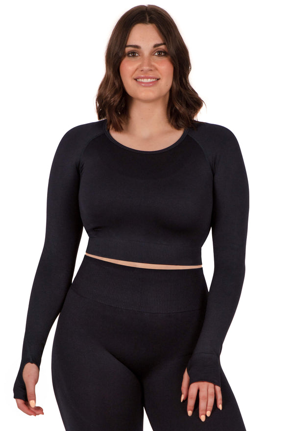 Seamless Long Sleeve Crop Thermal Top