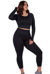 Seamless Long Sleeve Crop Thermal Top - 2 Pack