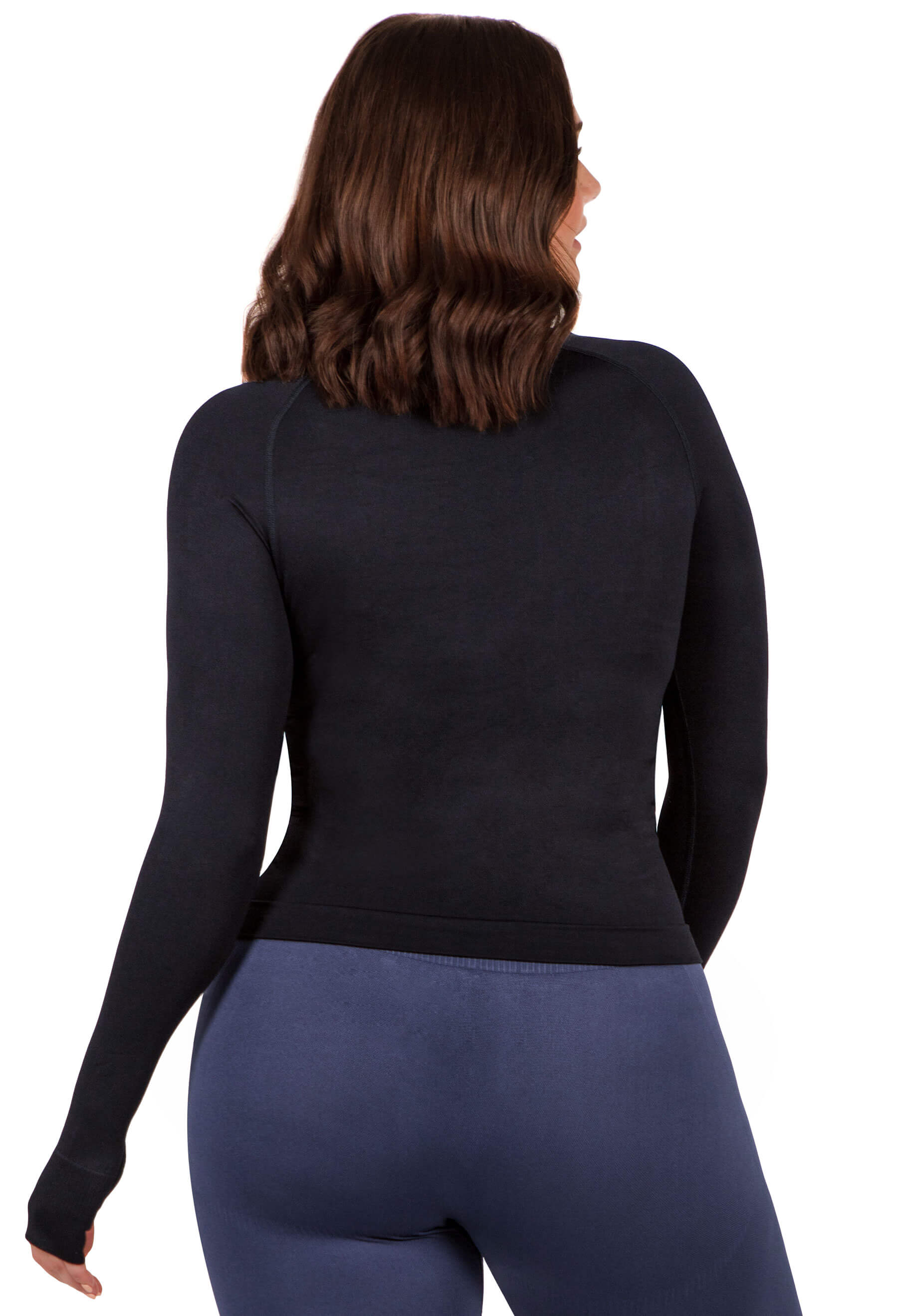 Seamless Square Neck Long Sleeve Thermal Top - 2 Pack