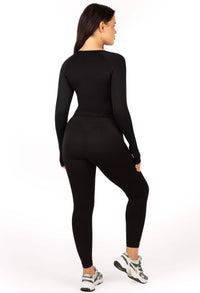 Seamless Square Neck Long Sleeve Thermal Top