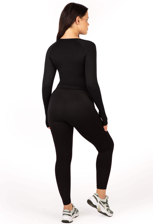 Seamless Square Neck Long Sleeve Top