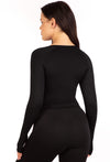 Seamless Square Neck Long Sleeve Top - 2 Pack