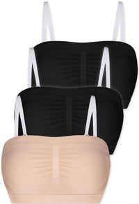 Swim Padded Support Bandeau - 3 Pack