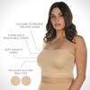 Sleek Bandeau Top with Silicone Bra Pads Set