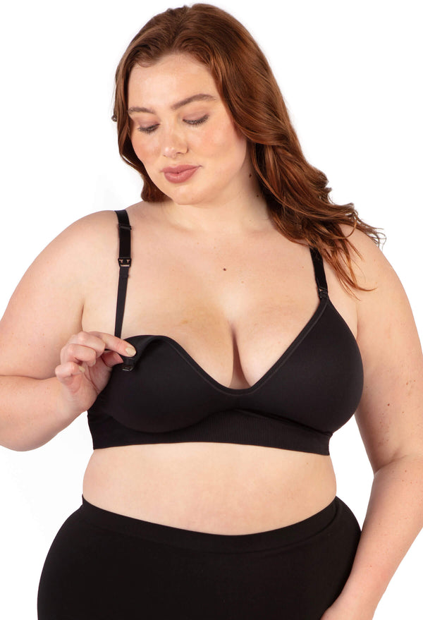 Plunge Nursing Comfort Bra – Wireless with Fixed Moulded Cups