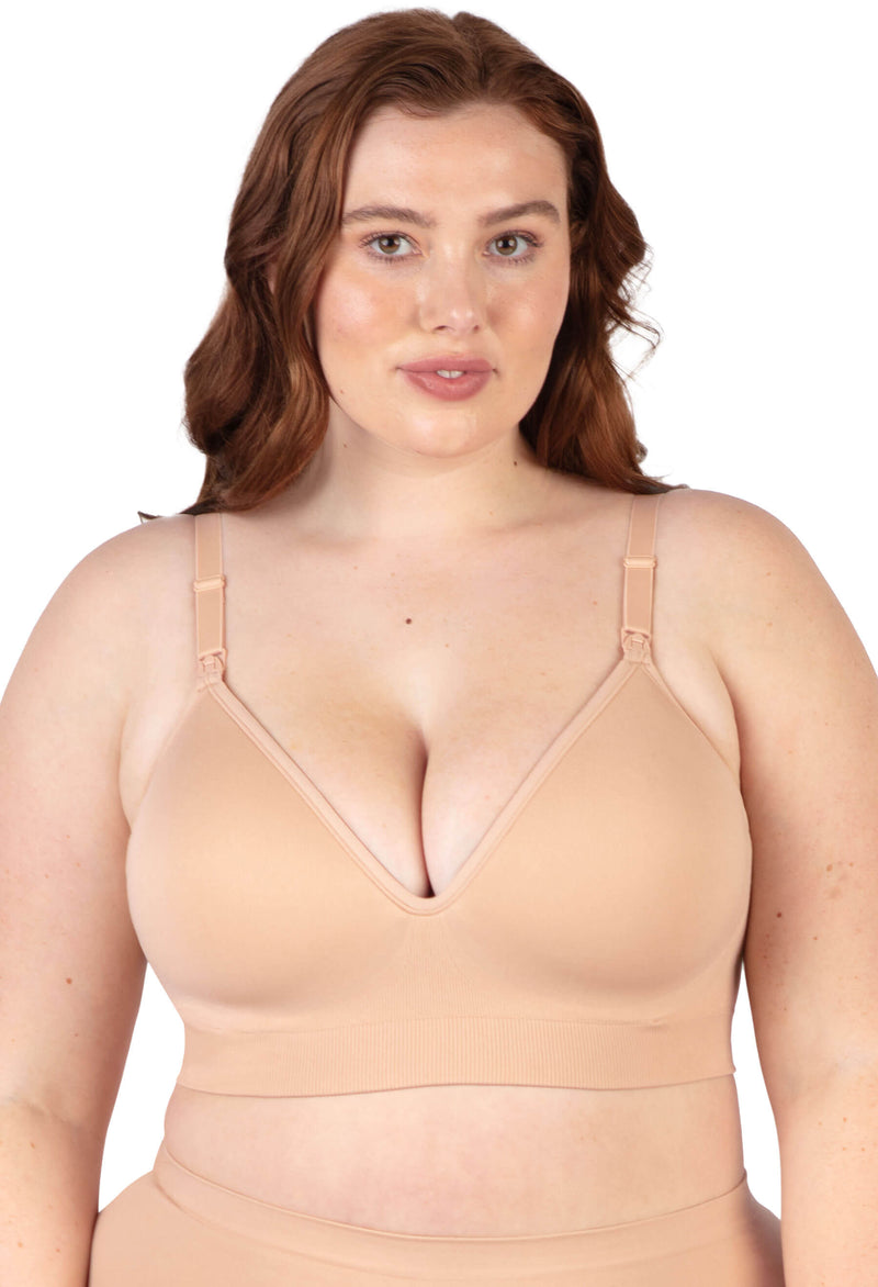 Plunge Nursing Comfort Bra – Wireless with Fixed Moulded Cups