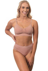 Nude Bamboo Bra + High Cut Set With FREE Nipple Covers