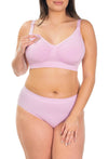 Pink Bamboo Nursing Bra + High Cut Undies Set